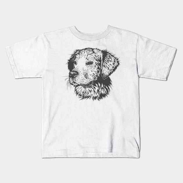 Dog Kids T-Shirt by murat